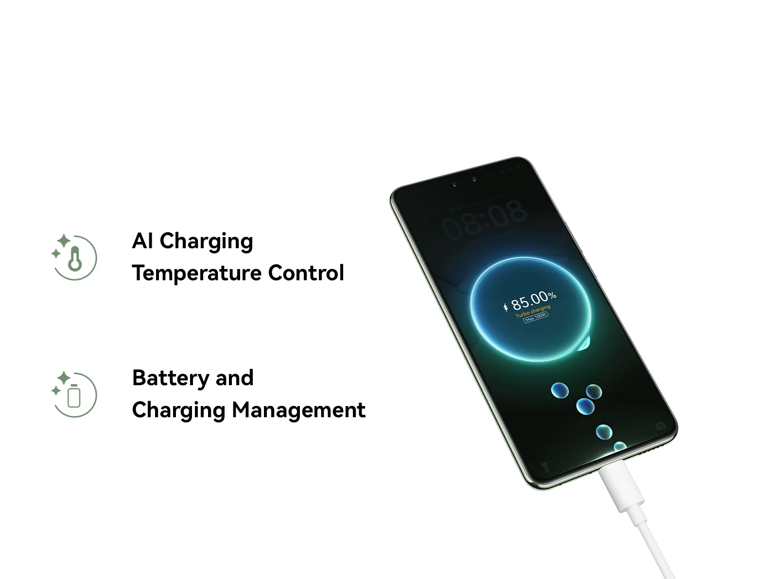 Unmatched 100 W HUAWEI SuperCharge Turbo
