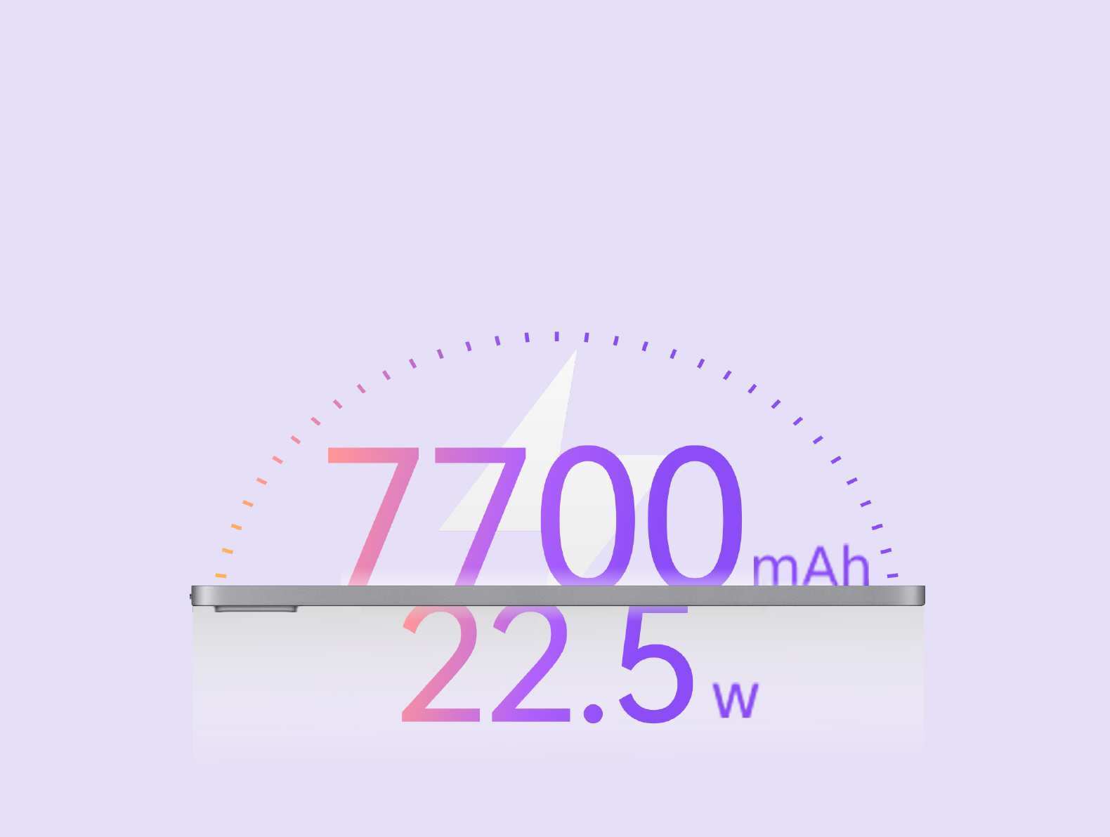بطارية فائقة بسعة 7700mAh + شحن 22.5W