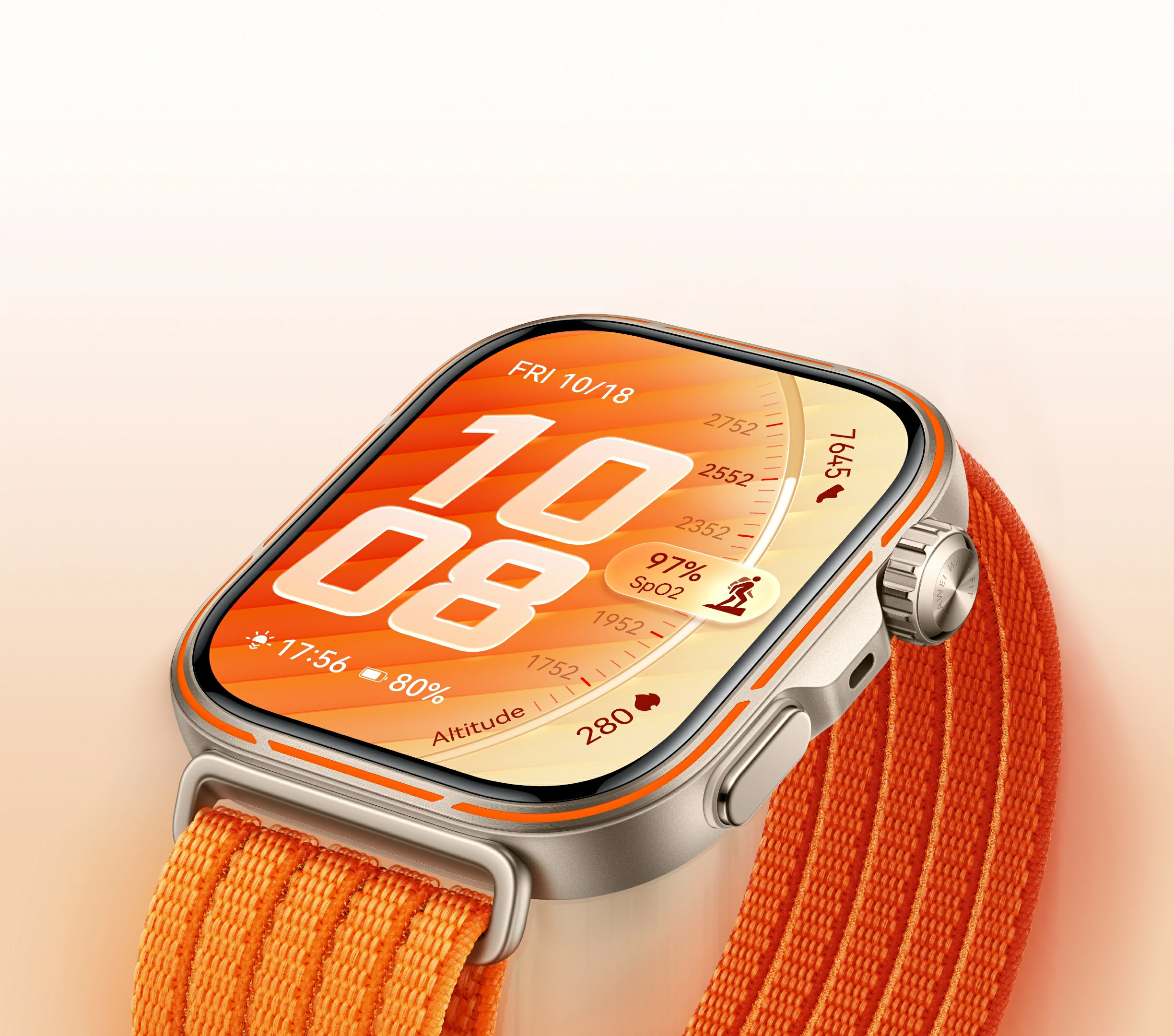 HUAWEI WATCH FIT 5 Pro Gradient Orange Nylon Strap