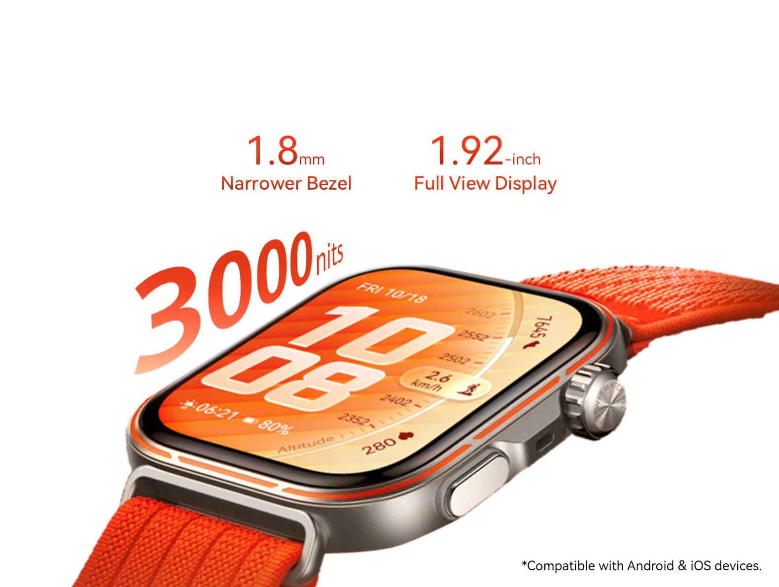 Titanium Bezel & 2.5D Sapphire Glass