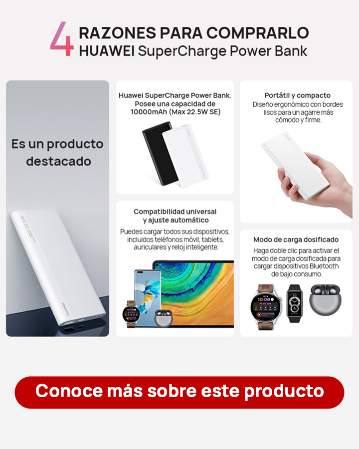 Compra HUAWEI SuperCharge Power Bank 10000 mAh HUAWEI Perú