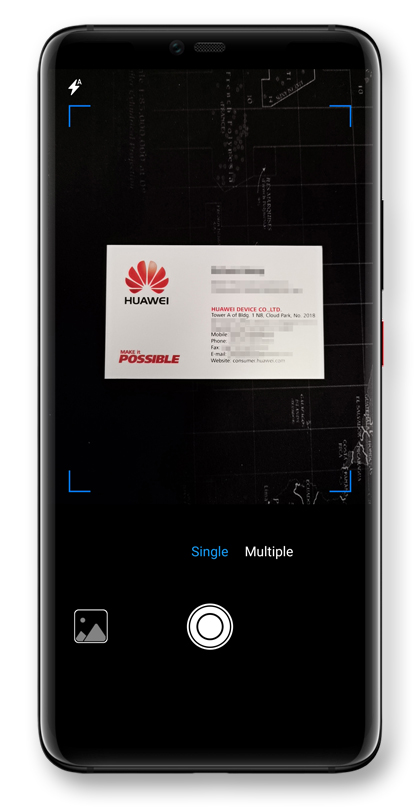 Contacts - Business card scanning