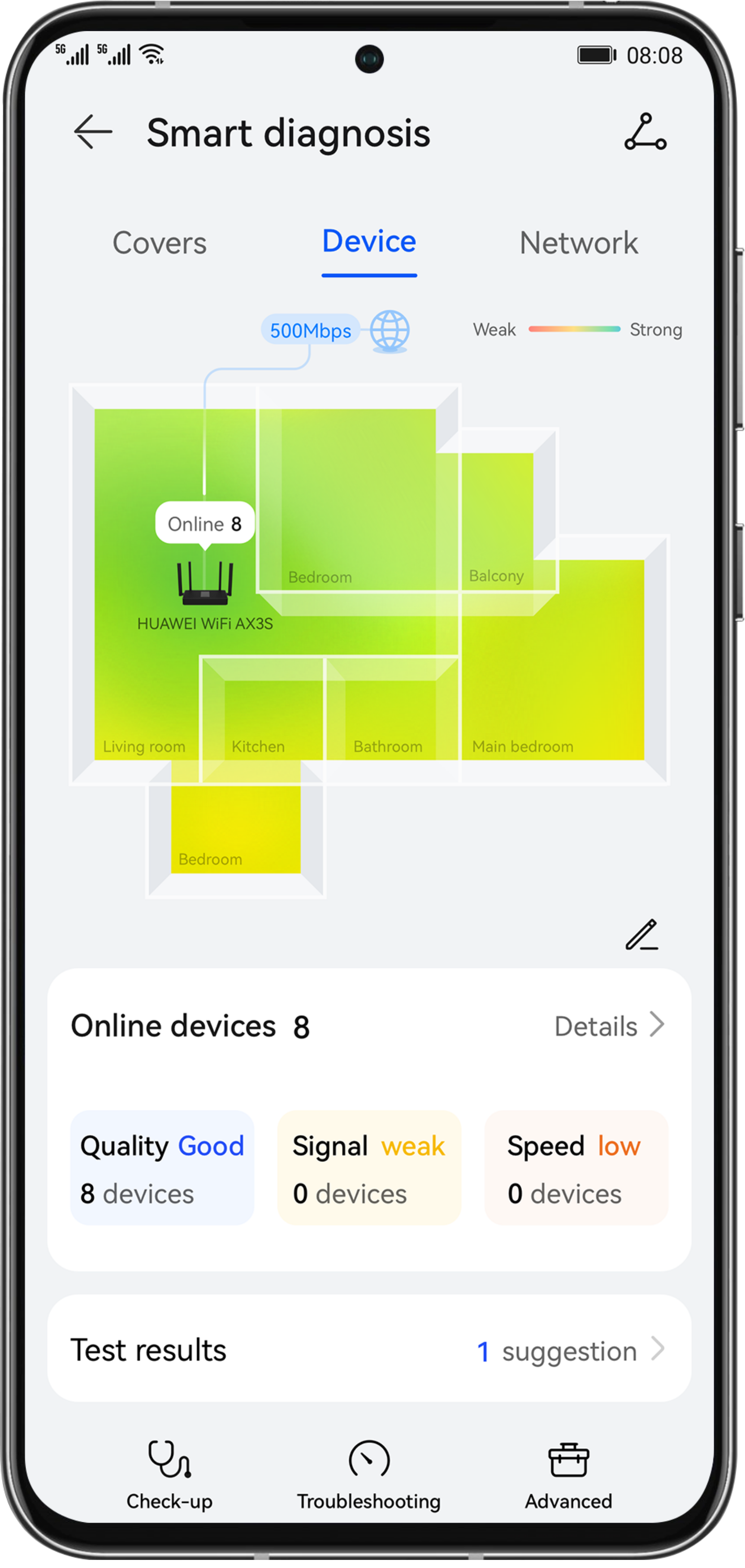 HUAWEI WiFi AX3S smart diagnostics