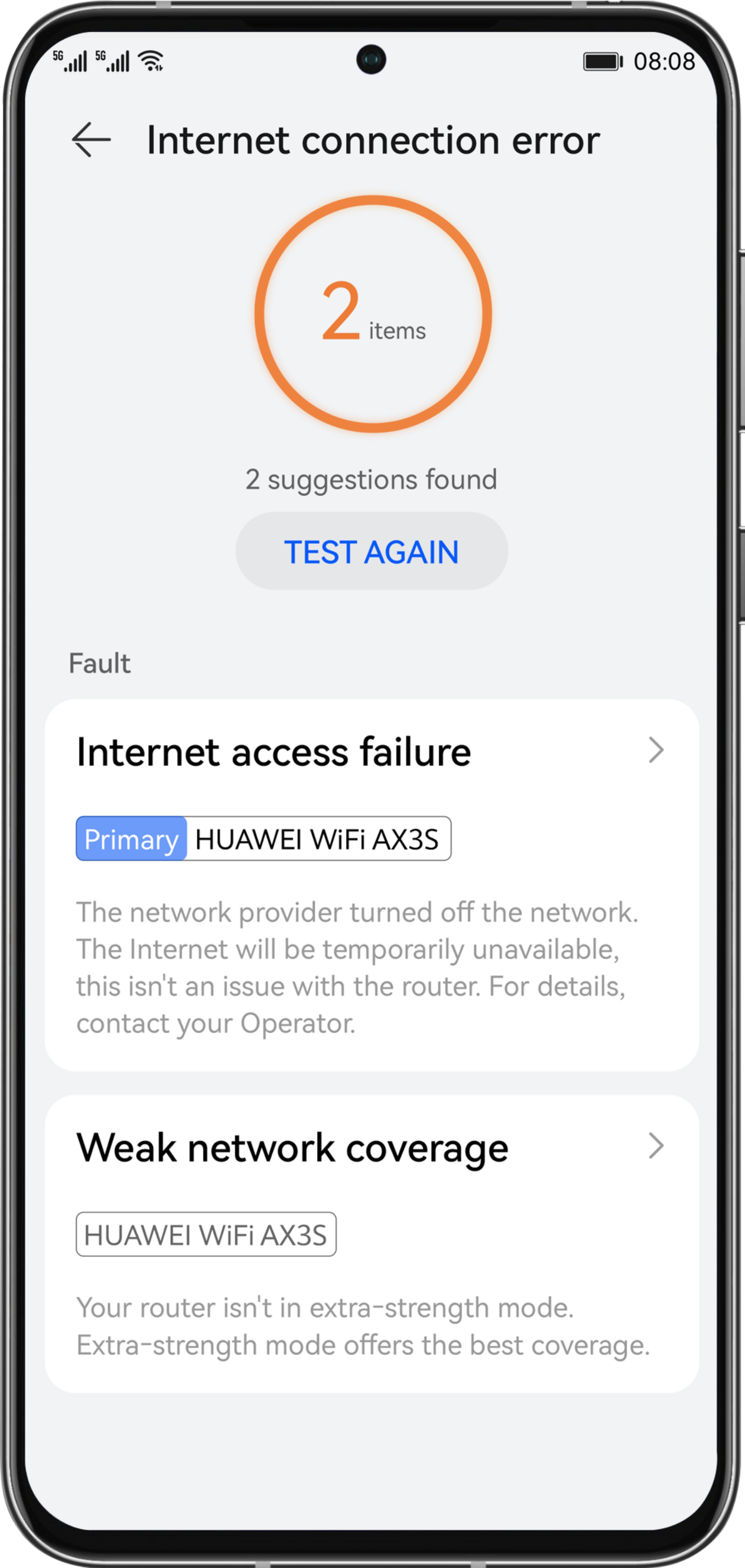 HUAWEI WiFi AX3S smart diagnostics
