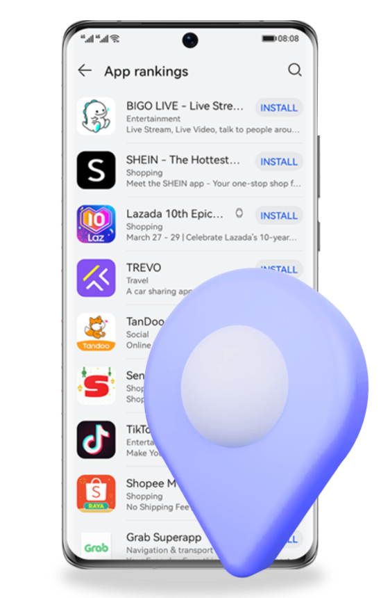 Distinciones entre las distintas áreas de servicio de HUAWEI AppGallery Distinciones entre las distintas áreas de servicio de HUAWEI AppGallery