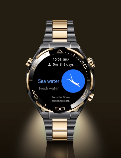 HUAWEI WATCH ULTIMATE DESIGN 100-metre water resistance during dives