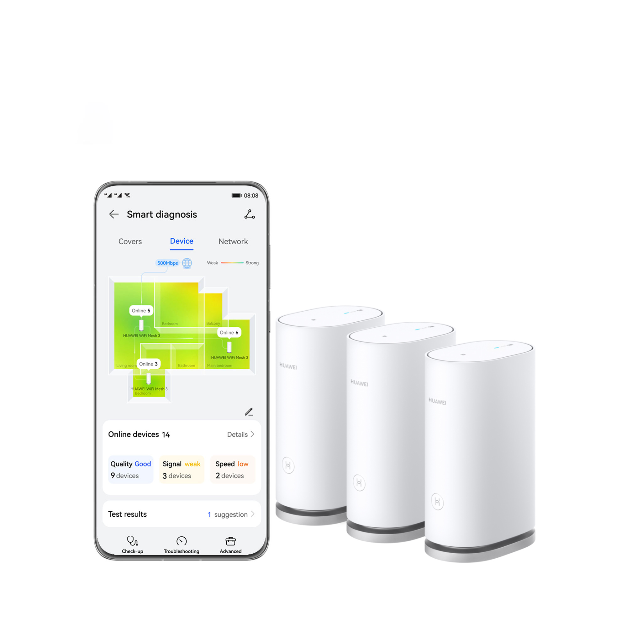 Diagnóstico Wi-Fi visualizado