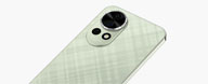 Rear view of the green and white editions of HUAWEI nova 13