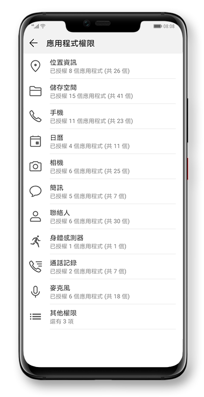 Control data shared with apps