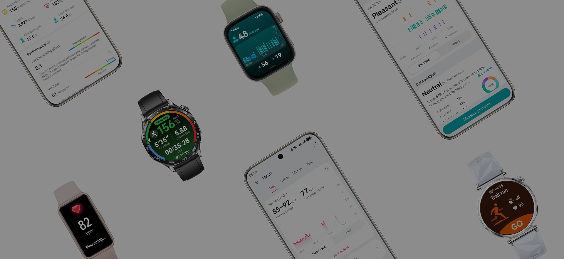 HUAWEI Health Reliable companion
for health and fitness.