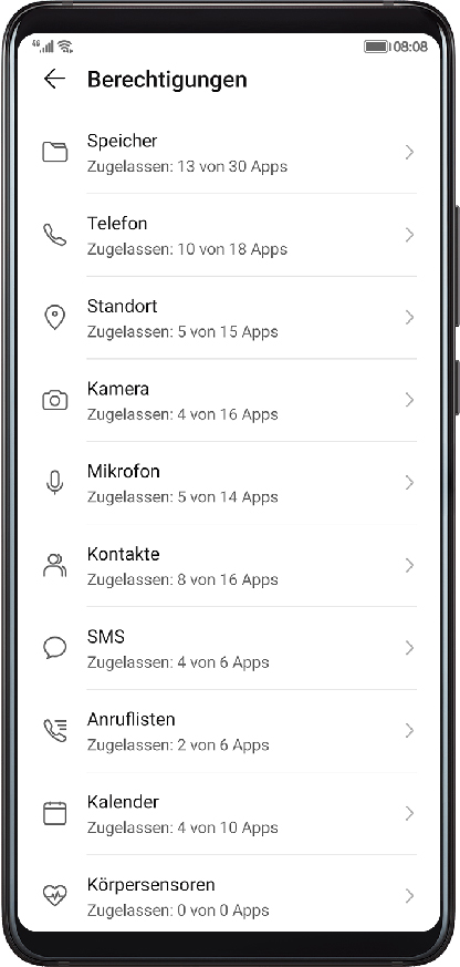 Control data shared with apps