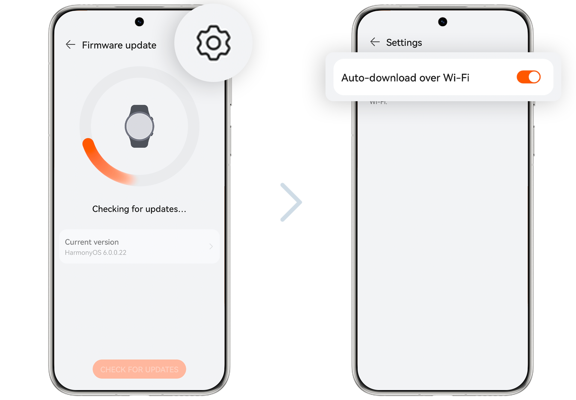 The system automatically detects and prompts for updates