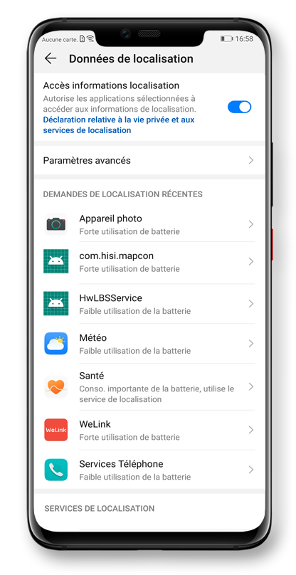 Manage your location information