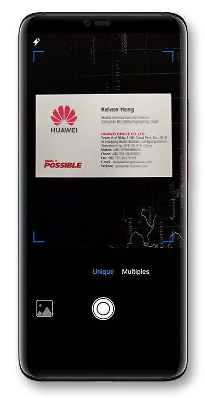 Contacts - Scan de cartes de visite