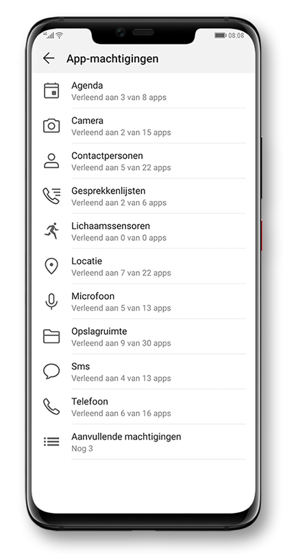 Control data shared with apps