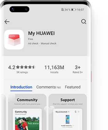 Atualização através da AppGallery