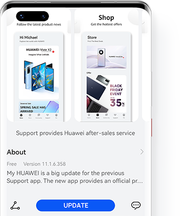 Update from Support APP