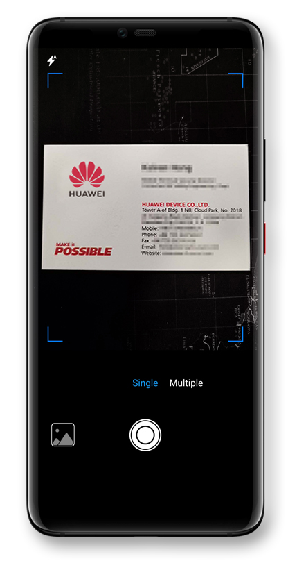 Contacts - Business card scanning